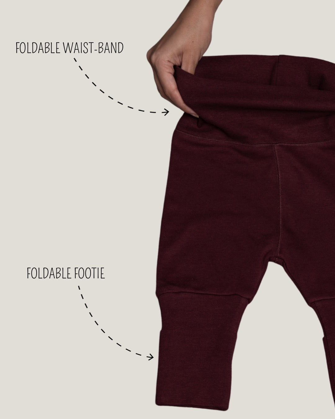 Tummy Pants in Burgundy